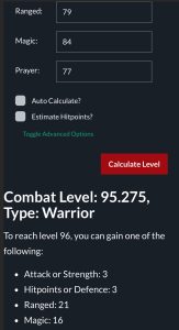 OSRS Combat Calculator