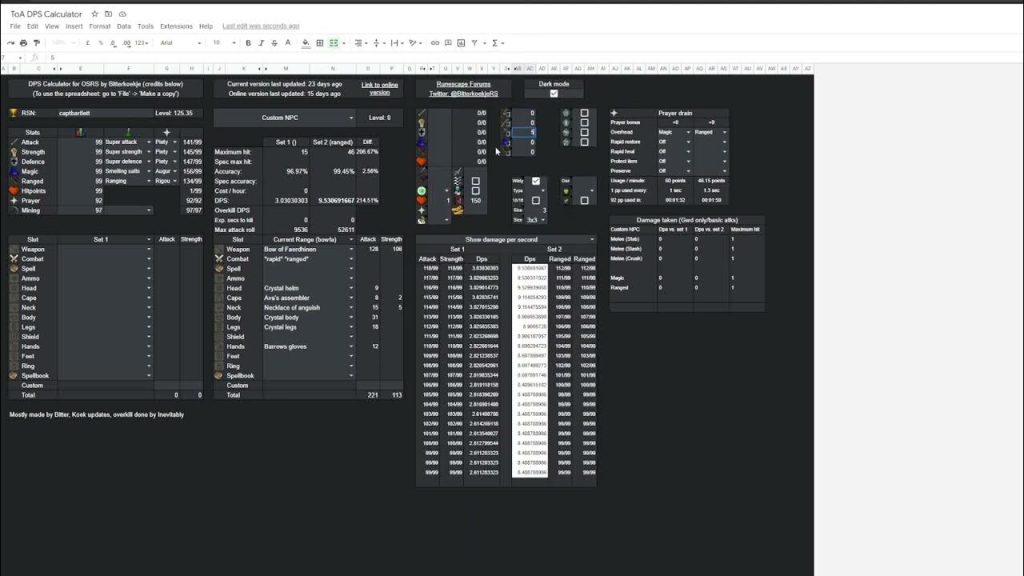 OSRS DPS Calculator